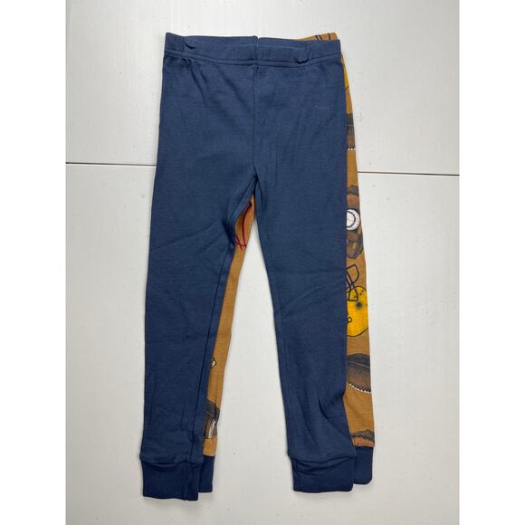 Small (4/4A) Kids Youth Boys Carter's Brown Football Pajama PJ Sleepwear 3pc Set - Picture 7 of 7